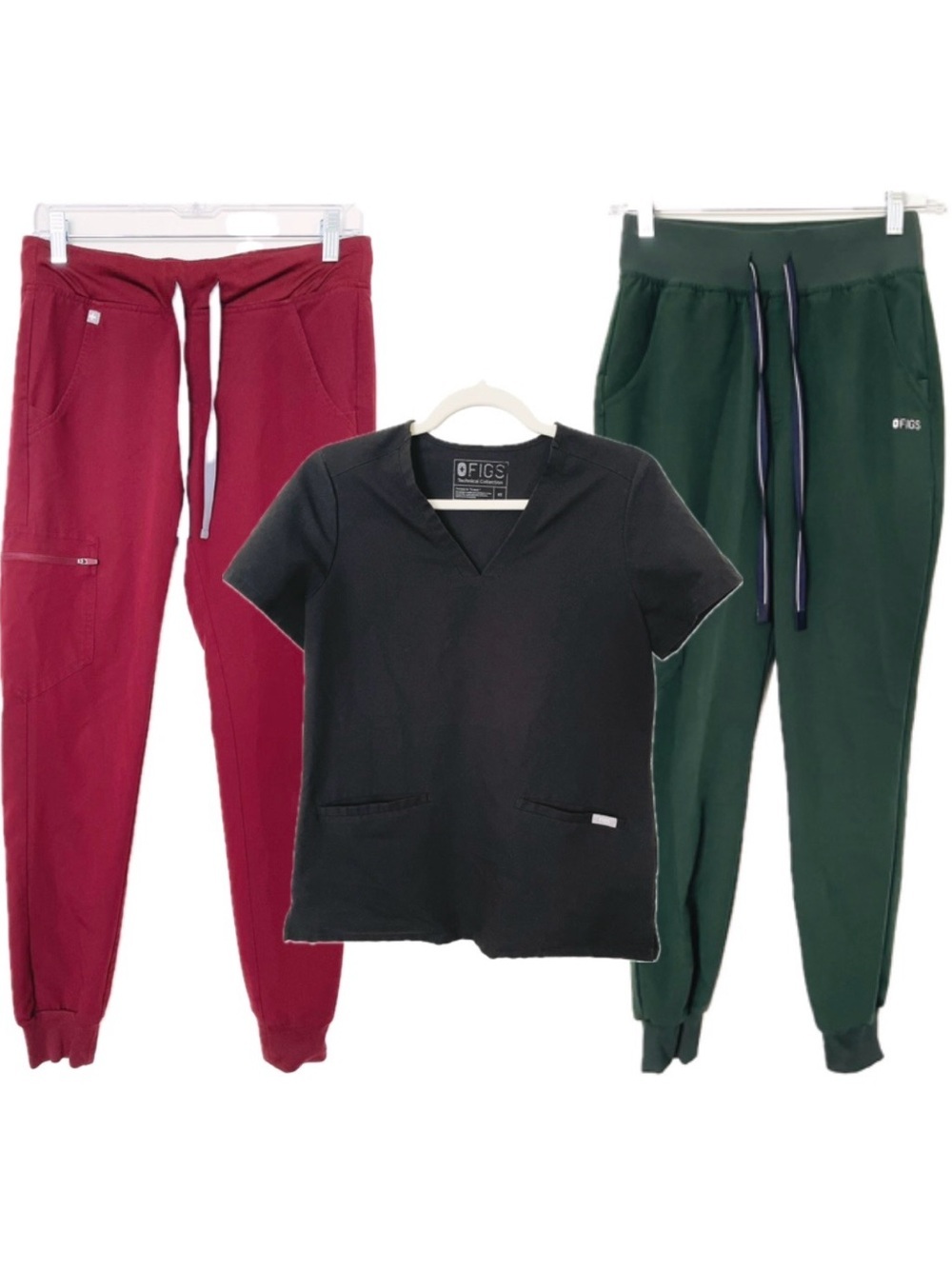 Figs Scrubs Bundle Lot Pants and Top Size XS Zamora Casma Technical Set Outfit